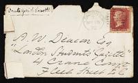 Envelope addressed to A. W. Deacon