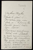 Letter to S. J. B. Haydon (MS23 D.10.1)