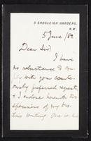 Letter to Alfred St. Johnston