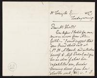 Letter to Frederic James Shields (MS23 C.5.2)