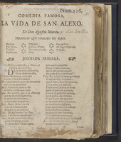 La vida de San Alexo comedia famosa