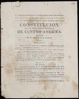 El Congreso Federal de la República de Centro-américa ... ha acordado reformarla de la manera siguiente. Constitución de la Repúblic Federal de Centro-américa (Griffith C867)