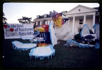 Greek house decorated for Homecoming