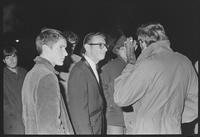 Governor Docking and Colonel Albott Examine Computation Center (Summerfield Hall) Bombing