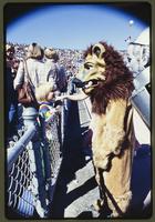 Cowardly Lion meets a young boy