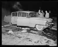 Phog Allen's car on fire