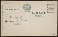 Reverse side of Post Card of Robinson Hall in Color