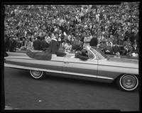 Homecoming Queen riding in car