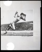 Kansas Relays athlete from Texas leaving the starting block