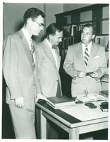 John Nugent (left), Robert Vosper (center), Chancellor Frank Murphy (right)