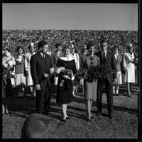 Homecoming Queen candidates with escorts