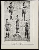 University of Kansas Men's Basketball Team, 1919-1920. Fearing; Barter; Rody; Olson; Bennett.