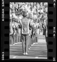 University of Kansas Marching Jayhawks in Formation on the Football Field