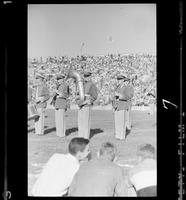 KU marching band performs