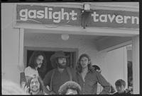 George Kimball and Crowd Outside Gaslight Tavern