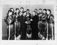 Dr. James Naismith with the A.A.U. Denver Safeways basketball team