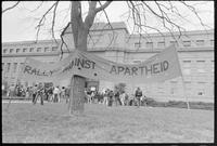 University of Kansas Student Protests: Anti-Apartheid Rally In Front of Strong Hall, April 2, 1979
