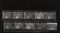 Contact sheet of library interior with card catalogs and computer terminals