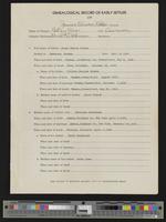 [7] (1 of 5) 2-page Genealogical record of early settler James Elmore Watson: 3 newspaper clippings pasted to the second page: 7-25-1896 Rico News Sun...