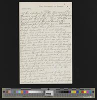 [8] (2 of 3) "Miss Watson to the class of 1890, The University of Kansas" [handwritten 3-page speech]/ newspaper clippings: 4-10-1897 Kansas Universit...