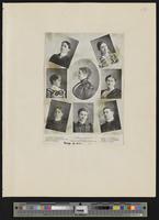 [15] Composite photograph: library staff of 1901: Wilfred Withington, Clara Scioto Gillham, John M. Cloyes, Carrie M. Watson, Helen Binninger Sutliff,...