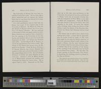 [17] (5 of 17) 17 page booklet: "History of the Library," by Carrie Watson, 1866-1891 / Vol.VU, No. 15 edition of University Courier (1894), 2 pages