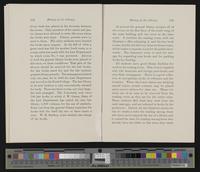 [17] (10 of 17) 22 page booklet: "History of the Library," by Carrie Watson, 1866-1891 / Vol.VU, No. 15 edition of University Courier (1894), 2 pages