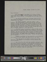 [38] (1 of 2) 11-12-1923 2-page letter from Thomas Doran. to faculty invited to alumni banquet