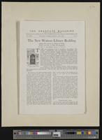 [57] (1 of 12) April 1926 Graduate Magazine, "The New Watson Library Building," by Earl Manchester, "Development of the Library," by Carrie Watson, an...