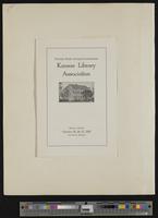 [58] (1 of 3) Kansas Library Association conference 1927 program, Lawrence, KS [loose document]