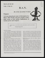 B.A.N. : blacks against nukes (May-June 1983)